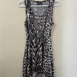 Black and White Leopard Print Sundress